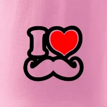 i love mustache - obrys