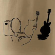 Mačka a gitara WC