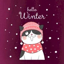 Mačka v čiapke s vystrčeným jazykom