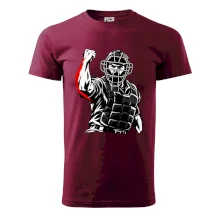 Baseballový rozhodčí signalizuje strike