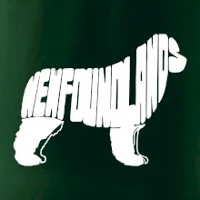 Novofundlandský pes - nápis v tele