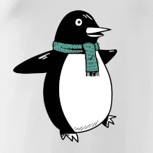 Tučniak so zeleným šálom