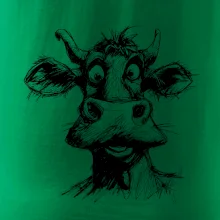 Čiernobiela karikatúra svetlá krava hlava Čiernobiela karikatúra svetlá krava hlava