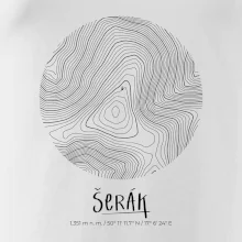 Šerák - vrstevnice v kruhu