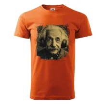 Albert Einstein so slúchadlami
