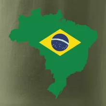 Brazília vlajka v mape