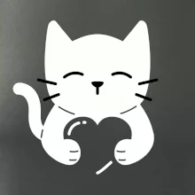 Mačka drží srdce Mačka drží srdce