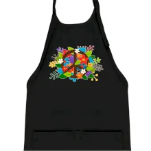 Peace symbol prerastený kvetinami