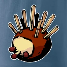 Gaštanový ježko - prsník