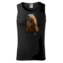 Kapybara spredu čierna fotka Kapybara spredu čierna fotka