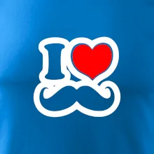 i love mustache - obrys