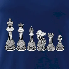 Šachové figúrky v rade - kreslené