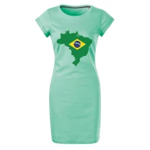 Brazília vlajka v mape