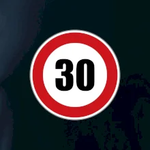 Dopravná značka - obmedzenie rýchlosti 30 Dopravná značka - obmedzenie rýchlosti 30