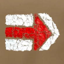 Párová turistická značka červená Párová turistická značka červená