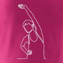 Preťahujúca sa žena jedným ťahom