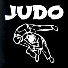 Judo nápis + postavy