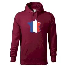 Francúzska vlajka mapa obrys