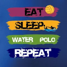 Eat sleep watter polo farebné