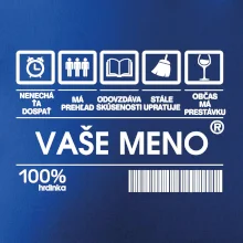 Vaše meno - čiarový kód