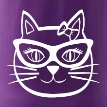 Mačacie dievča s okuliarmi