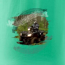 ATV štvorkolka v lese ATV štvorkolka v lese