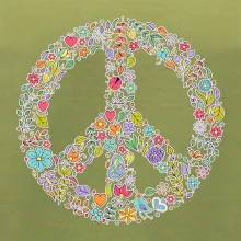 Peace symbol lístočky