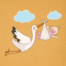 Bocian čakáme bábätko - dievča