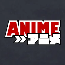 Anime nápis červený