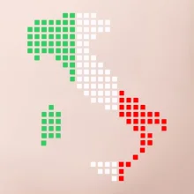 Taliansko obrys vlajka