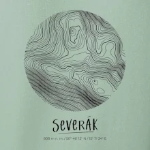 Severák - vrstevnice v kruhu