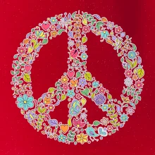 Peace symbol lístočky