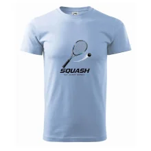 Squashová raketa a černý míček eat sleep repeat
