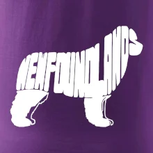 Novofundlandský pes - nápis v tele