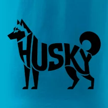 Husky nápis v tele