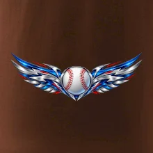 Baseballový míček s kovovými křídly