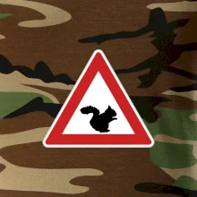 Dopravná značka - Pozor veverička Dopravná značka - Pozor veverička