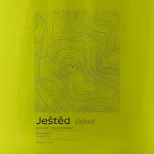 Ještěd - vrstevnice v obdĺžniku