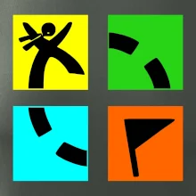 Geocaching logo farebné