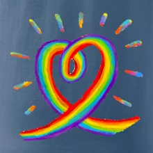 Srdce pride dúha kreslená