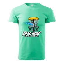 Discgolfový kôš s letiacim diskom eat sleep repeat