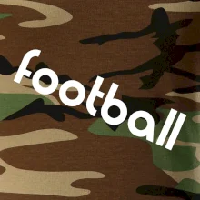 FOOTBALL nápis šikmo