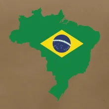 Brazília vlajka v mape
