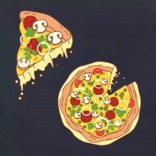 Pizza + Pizza kousek