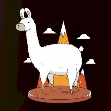 Alpaka kreslená Alpaka kreslená