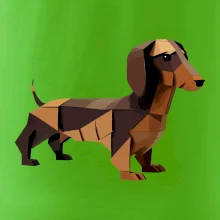 Jazvečík - zlepený z papiera