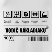 Čiarový kód - Vodič nákladiaku