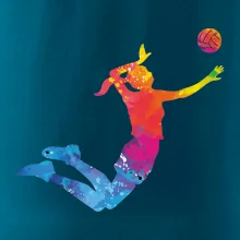 Volejbalista/Volejbalistka splash s loptou