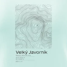 Velký Javorník (Beskydy) - vrstevnice v obdĺžniku