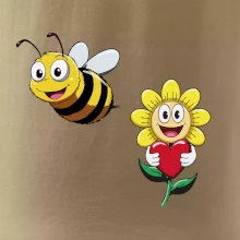Parové tričko - Včela a kvetina